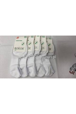 Baletki damskie BIAŁE AURA VIA (35-41) NDD817