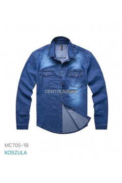 Koszula jeansowa męska (S-2XL) MC705-1B