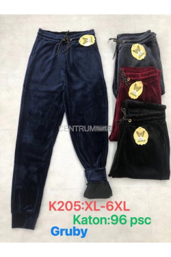 Spodnie welur damskie (XL-6XL) K205