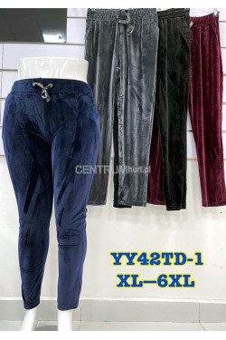Spodnie welur damskie (XL-6XL) YY42TD-1