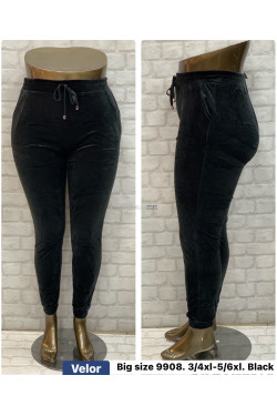 Spodnie damskie dresowe welur (3XL-6XL) 9908