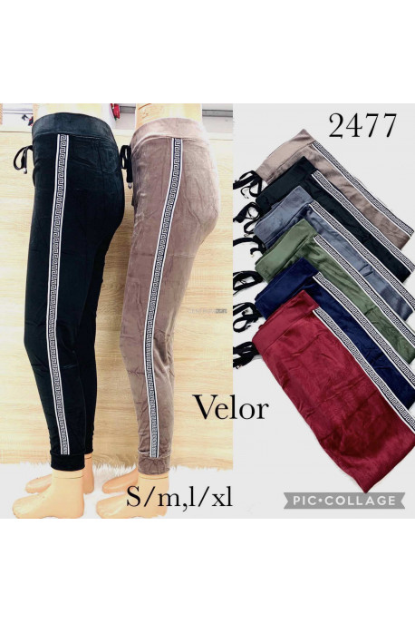 Spodnie damskie dresowe welur (S-XL) 0652