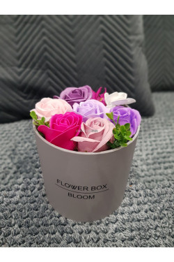 Flower box mydlane róże 2732