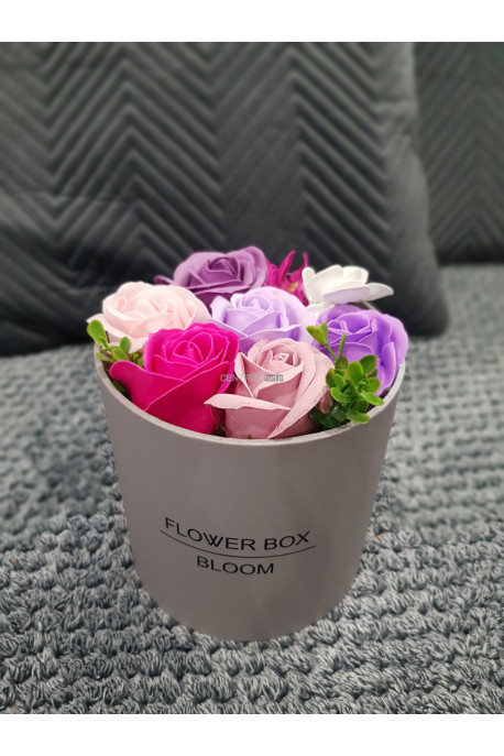 Flower box mydlane róże 1248