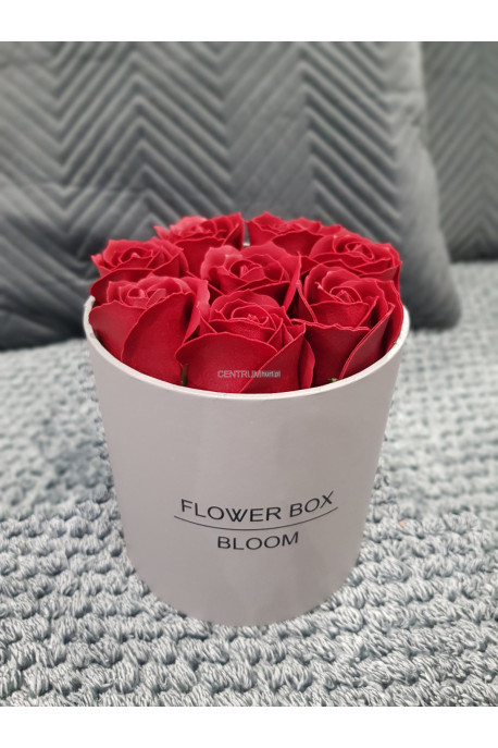 Flower box mydlane róże 2733