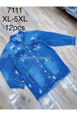 Kurtka jeansowa damska (XL-5XL) 7111