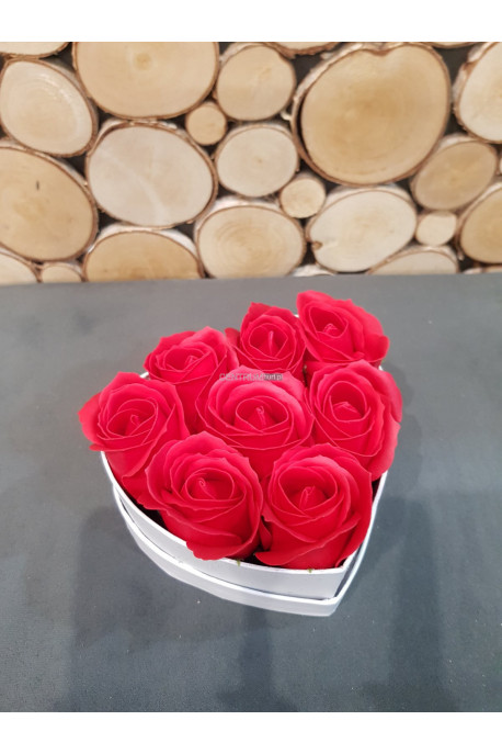 Flower box mydlane róże 3002