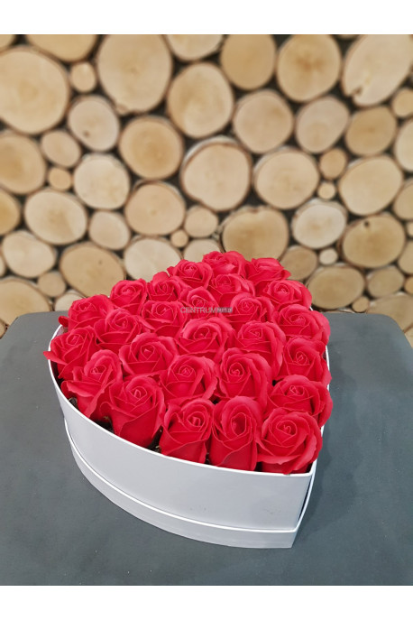 Flower box mydlane róże 3012