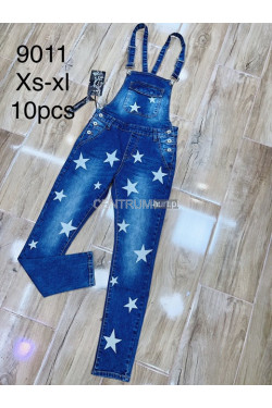 Ogrodniczki jeansowe damskie (XS-XL) 9011