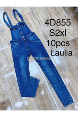 Ogrodniczki jeansowe damskie (S-2XL) 4D855