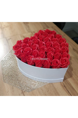 Flower box mydlane róże 6503