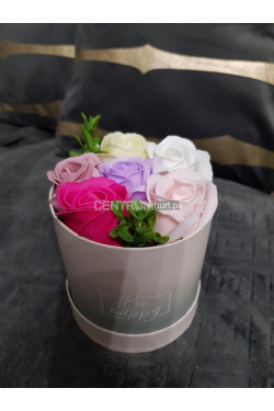 Flower box mydlane róże 9145