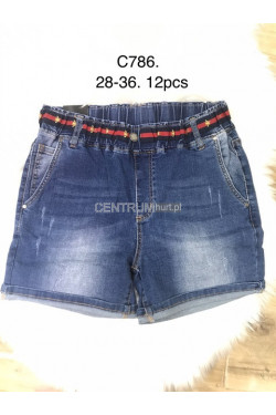 Szorty jeansowe damskie (28-36) C786