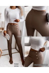 Spodnie skórzane damskie (S-XL) 40