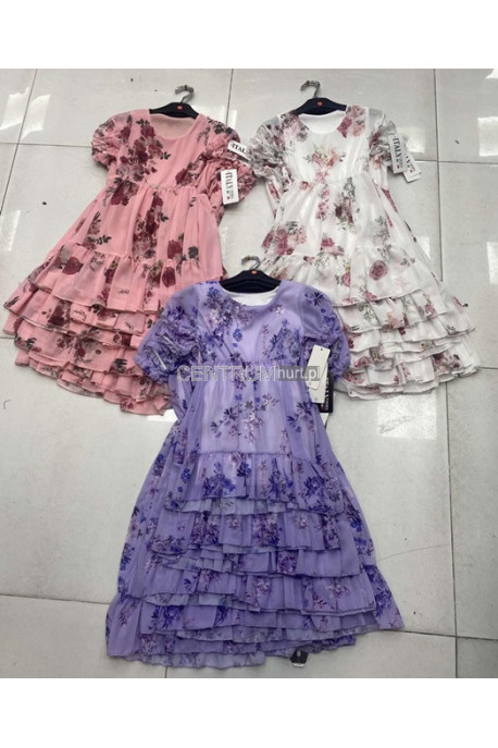 Sukienki dziewczęce KOLOR DO WYBORU (4-14) 02