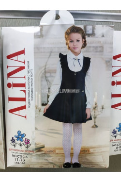 Rajstopy białe we wzorek (128-164) CT10-5