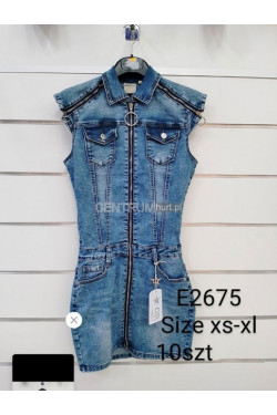Kombinezon jeansowe damskie (XS-XL) E2675