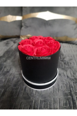 Flower box z pachnących róż mydlanych 7894