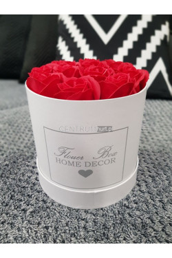 Flower box z pachnących róż mydlanych 7896