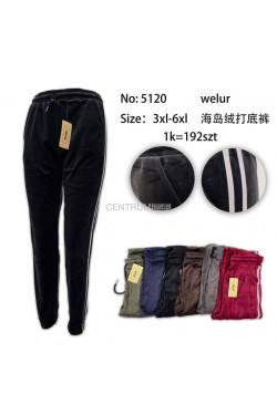 Spodnie welur damskie (3XL-6XL) 5120