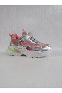 Buty sportowe dziewczęce (27-32) E86 SILVER/PINK