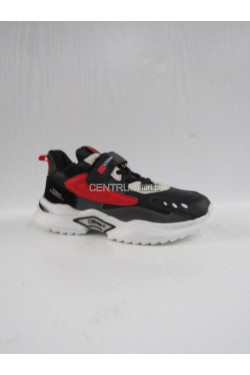 Sneakersy chłopięce (32-37) E72 BLACK/RED