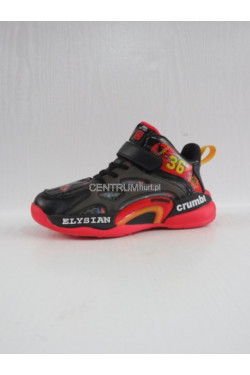 Sneakersy chłopięce (32-37) L354 BLACK/RED