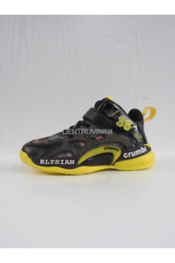 Sneakersy chłopięce (32-37) L354 BLACK/YELLOW