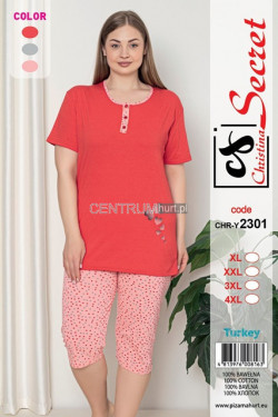 Piżama damska Turecka (XL-4XL) 2301
