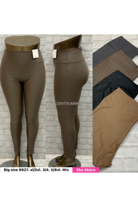 Spodnie skórzane damskie (XL-6XL) 9827