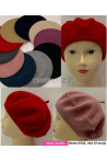 Beret NATURALNY POMPON FUTRO