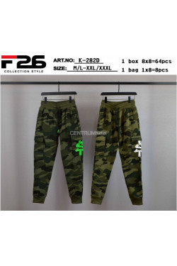 Spodnie dresowe męskie (M-3XL) K-282D