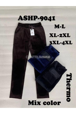 Spodnie welur damskie (M-4XL) ASHP-9041