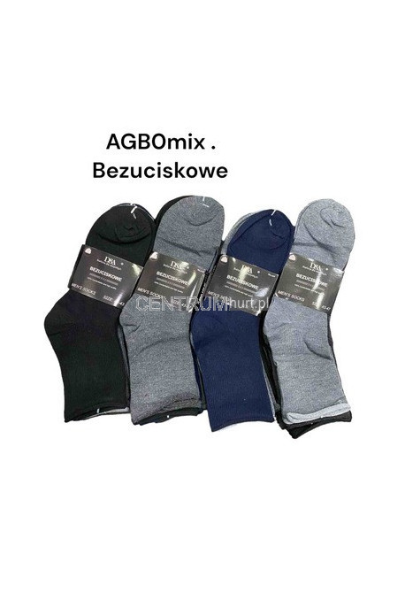 Skarpety męskie BEZUCISKOWE (39-46) AGBO BLACK