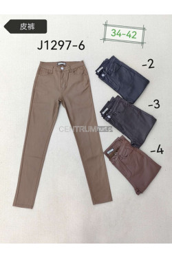 Spodnie skórzane damskie (34-42) J1297-6