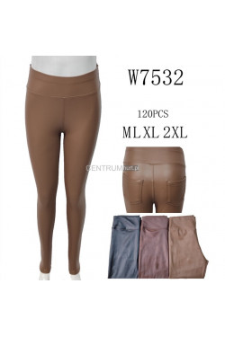 Spodnie skórzane damskie (M-2XL) W7532