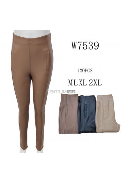 Spodnie skórzane damskie (M-2XL) W7539