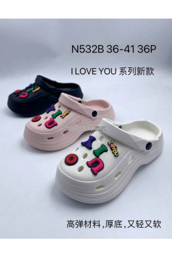 Klapki damskie I LOVE YOU (36-41) N532B