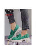 Mokasyny damskie UK132 GREEN