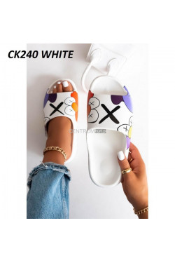 Klapki damskie CK240 WHITE