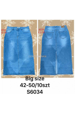 Spódnica jeansowa damska (42-50) S6034
