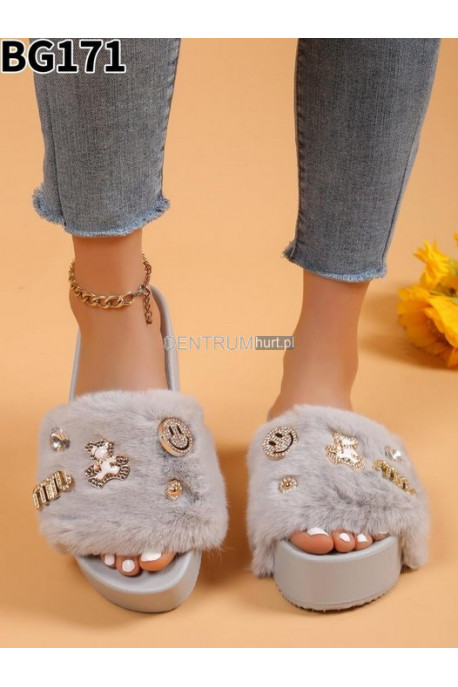 Klapki damskie BG 171 grey