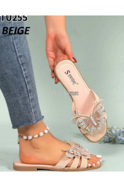 Klapki damskie TU255 beige