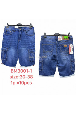 Spodenki jeansowe męskie (30-38) B3001-1