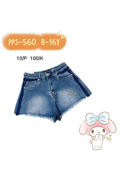 Szorty jeansowe dziewczęce (8-16) PPS-560
