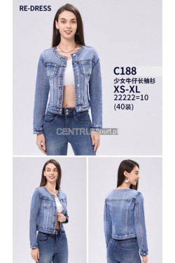 Kurtka jeansowa damska (XS-XL) C188
