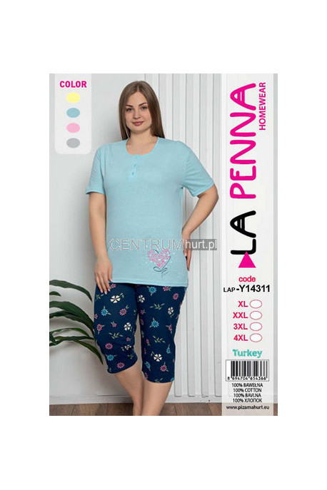 Pidżama turecka LAPENNA POPIEL (XL-4XL) 14311