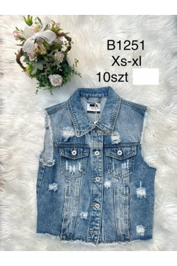 Kamizelka jeansowa damska (XS-XL) B1251