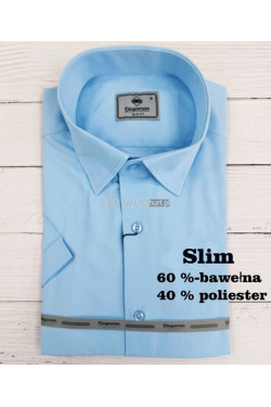 Koszula męska długi rękaw SLIM Turecka (M-3XL) B1062