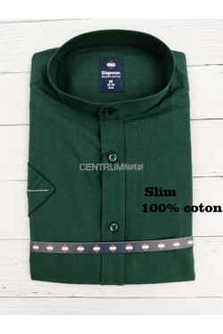 Koszula męska krótka rękaw SLIM Turecka (M-2XL) B1079